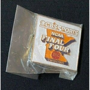 NCAA 1992 Final Four CBS Sports Pin - Yellow